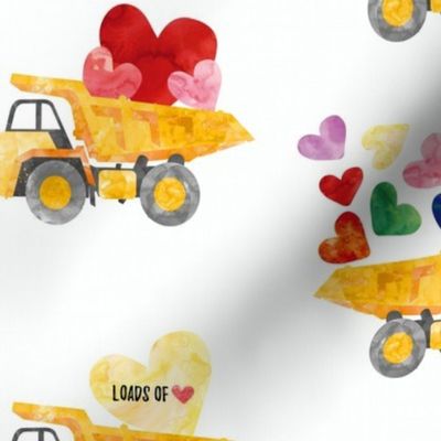 12" Loads of Love Construction Truck // White