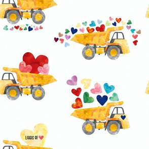 12" Loads of Love Construction Truck // White