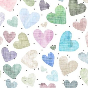 Linen Hearts - Valentine's Day, Valentine