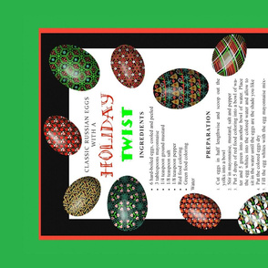 Pysanky Deviled Eggs Tea Towel