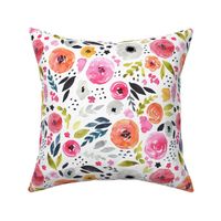 Fun Floral - Bright & Loose Watercolor Flowers - Large