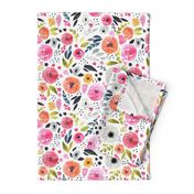 Fun Floral - Bright & Loose Watercolor Flowers - Large