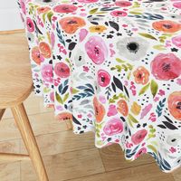 Fun Floral - Bright & Loose Watercolor Flowers - Large