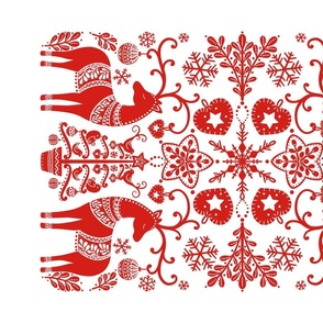 Scandinavian Christmas Tea Towel