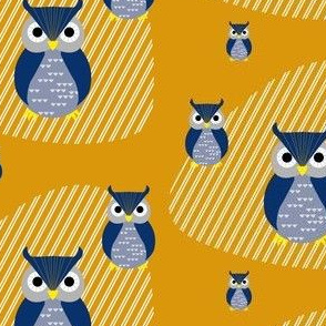 owls and shapes yellow-blue
