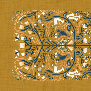Ecosystems - Folk Art Tea Towel - Fat quarter Project