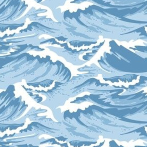 Ocean Waves - Light Blue