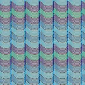 striped ocean waves by rysunki_malunki