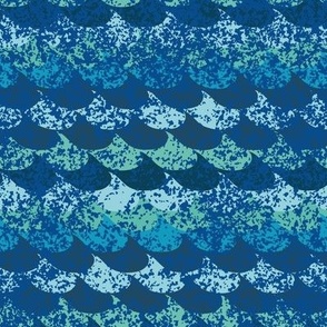 blue ocean waves by rysunki_malunki
