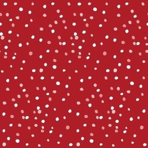 Snowflakes on red background