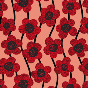 red anemones garden y rysunki_malunki