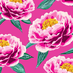 maximalist peony/hot pink/jumbo scale