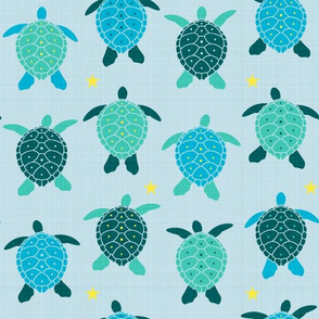 sea spirit - turtles (blue) (small)