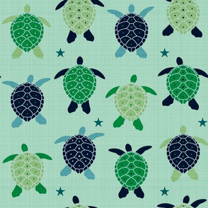 sea spirit - turtles (green) (small)