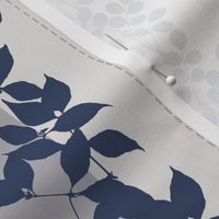 Neutral Leaf Pattern Blue