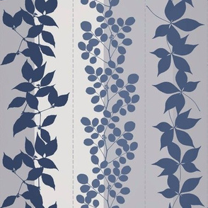 Neutral Leaf Pattern Blue