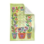 Birds and Blooms Tea Towel Calendar '20