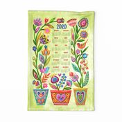 Birds and Blooms Tea Towel Calendar '20