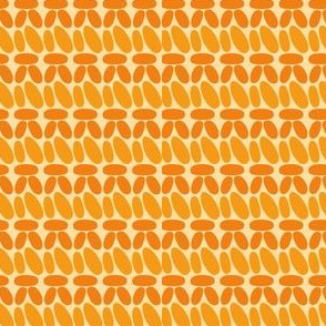 Single crochet stitch rows orange stripes