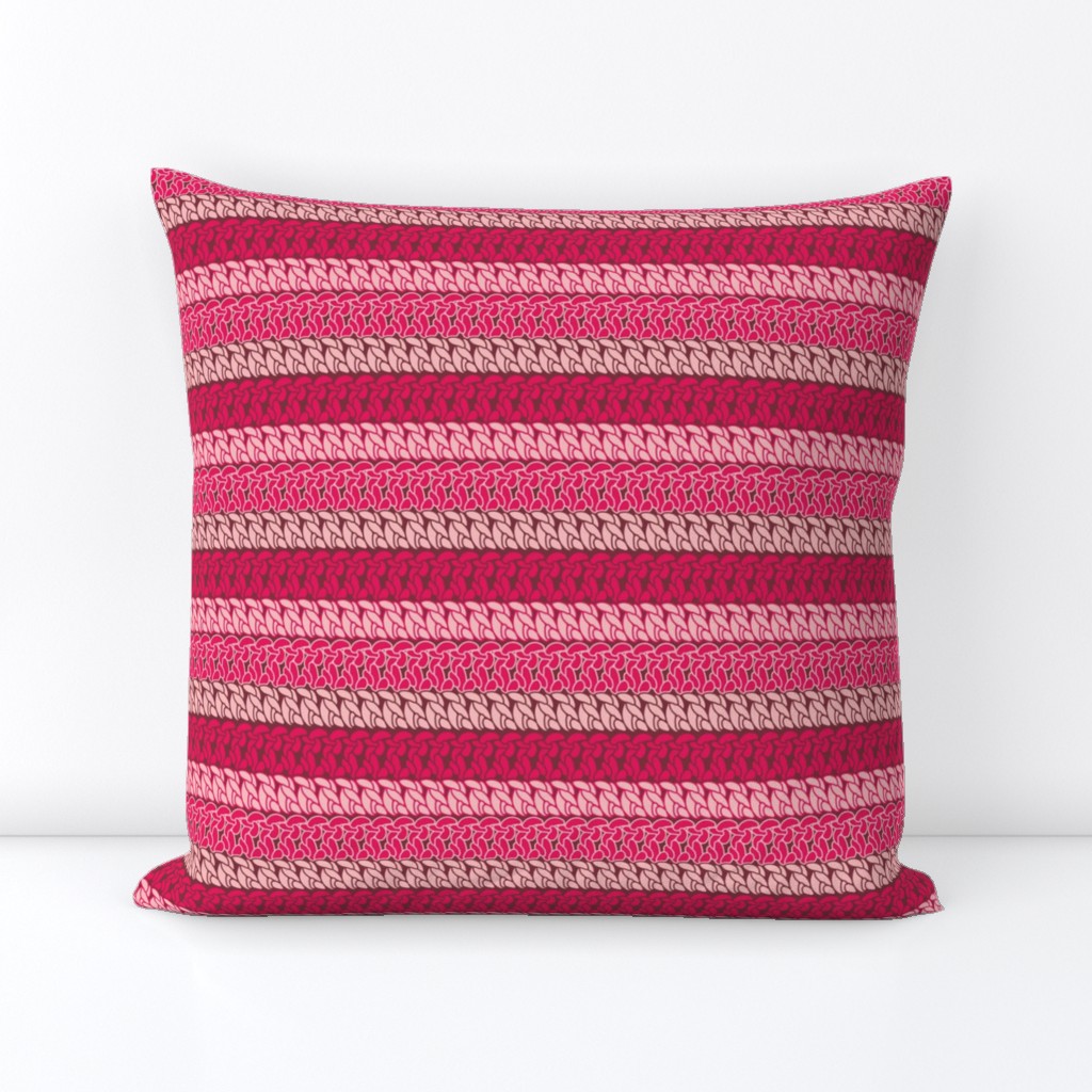 Double crochet stitch pattern pink
