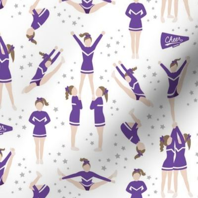 Cheerleading Stunts Purple