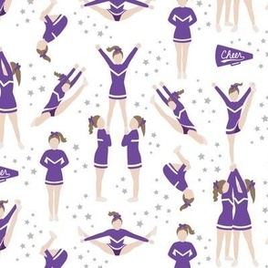 Cheerleading Stunts Purple