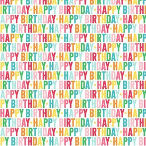 XSM happy birthday rainbow UPPERcase