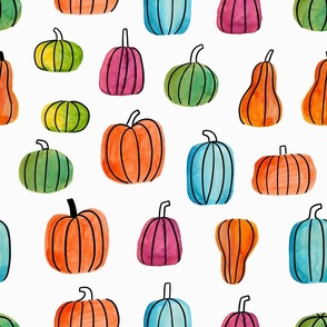 pumpkins watercolor vegetables