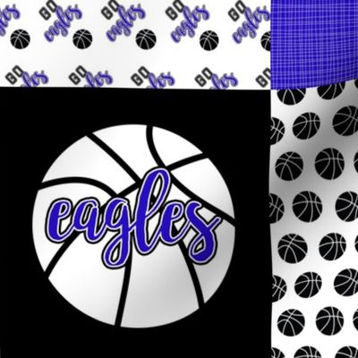 Basketball//Eagles - Wholecloth Cheater Quilt