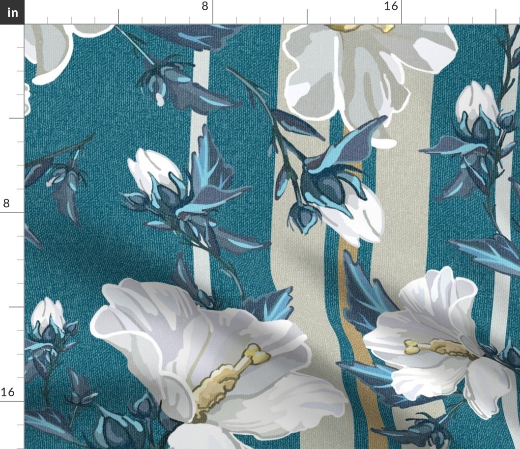 Large Rose of Sharon Collection | Stripes w Texture
