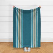 Large Stripes | Teal | Rose of Sharon Collection