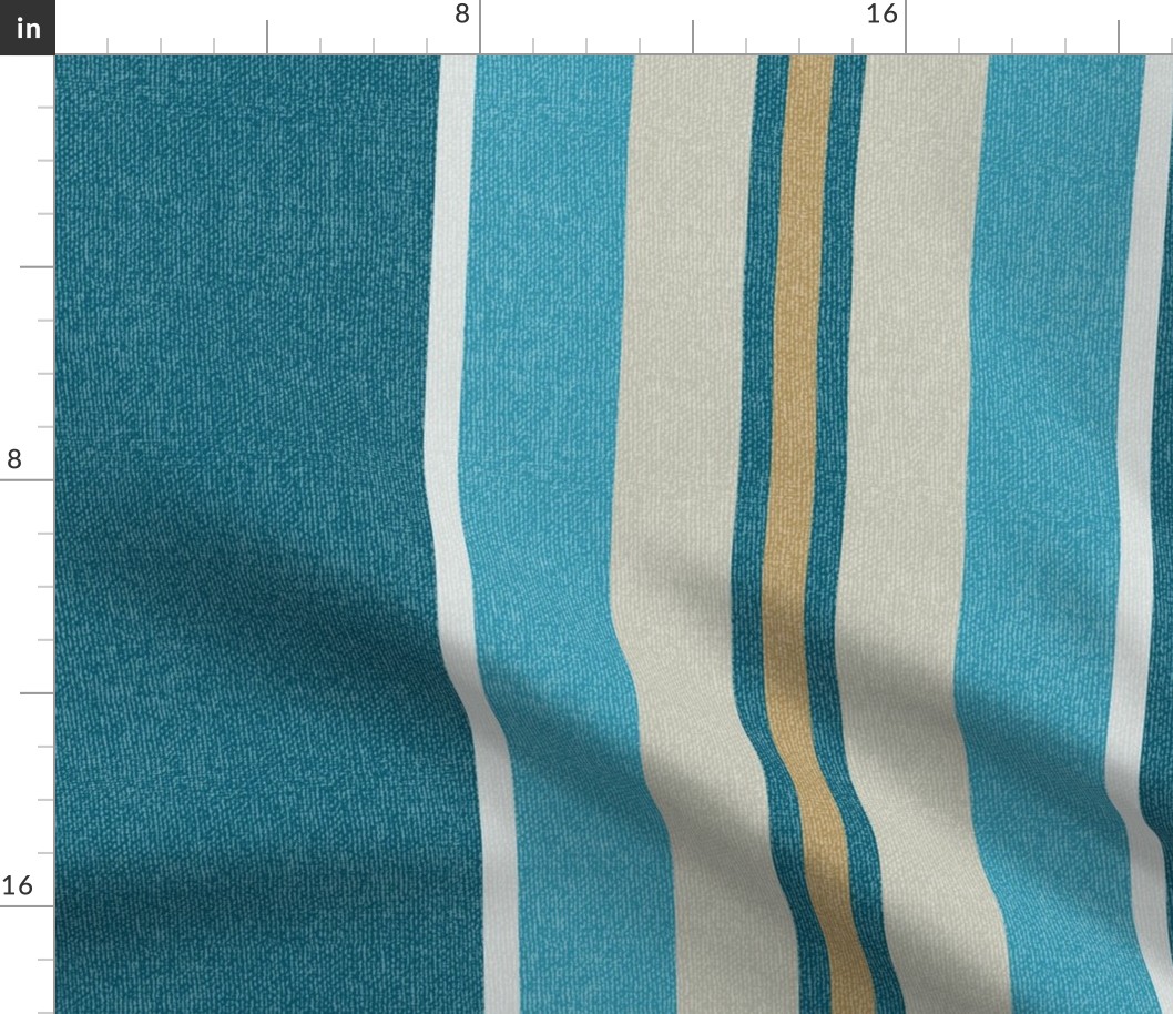 Large Stripes | Teal | Rose of Sharon Collection