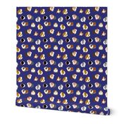 Guinea Pigs on Navy Blue - medium scale