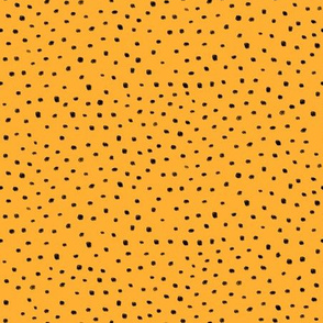 small black dots yellow background