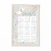 Tumbling TeaTime V2 2024 tea towel calendar
