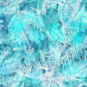 frost flora winter turquoise