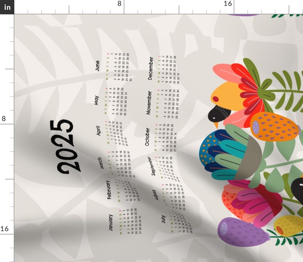 Protea tea towel calendar 2024
