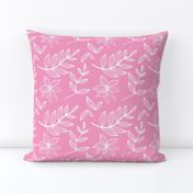 Abstract Leaves - Pink White