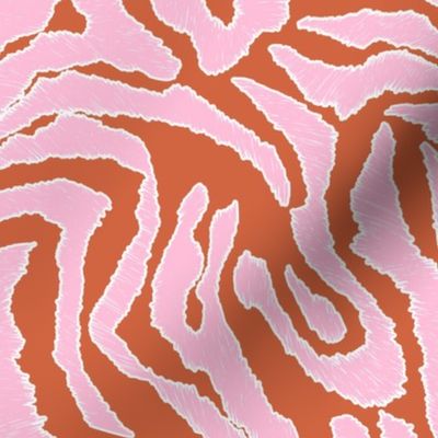 ZEBRA STRIPES pink and orange