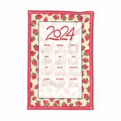 2024 Calendar How Sweet It Is ©Julee Wood - TO PRINT CORRECTLY choose FAT QUARTER in any fabric 54" or wider