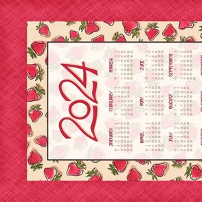 2022 Calendar Tea Towel - How Sweet It Is ©Julee Wood - TO PRINT CORRECTLY choose FAT QUARTER in any fabric 54" or wider