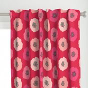 Akiko Poppies Floral Hot Pink