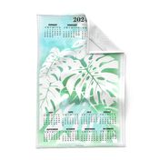 2024 Tropical Monstera calendarTea Towel