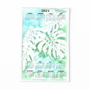 2024 Tropical Monstera calendarTea Towel