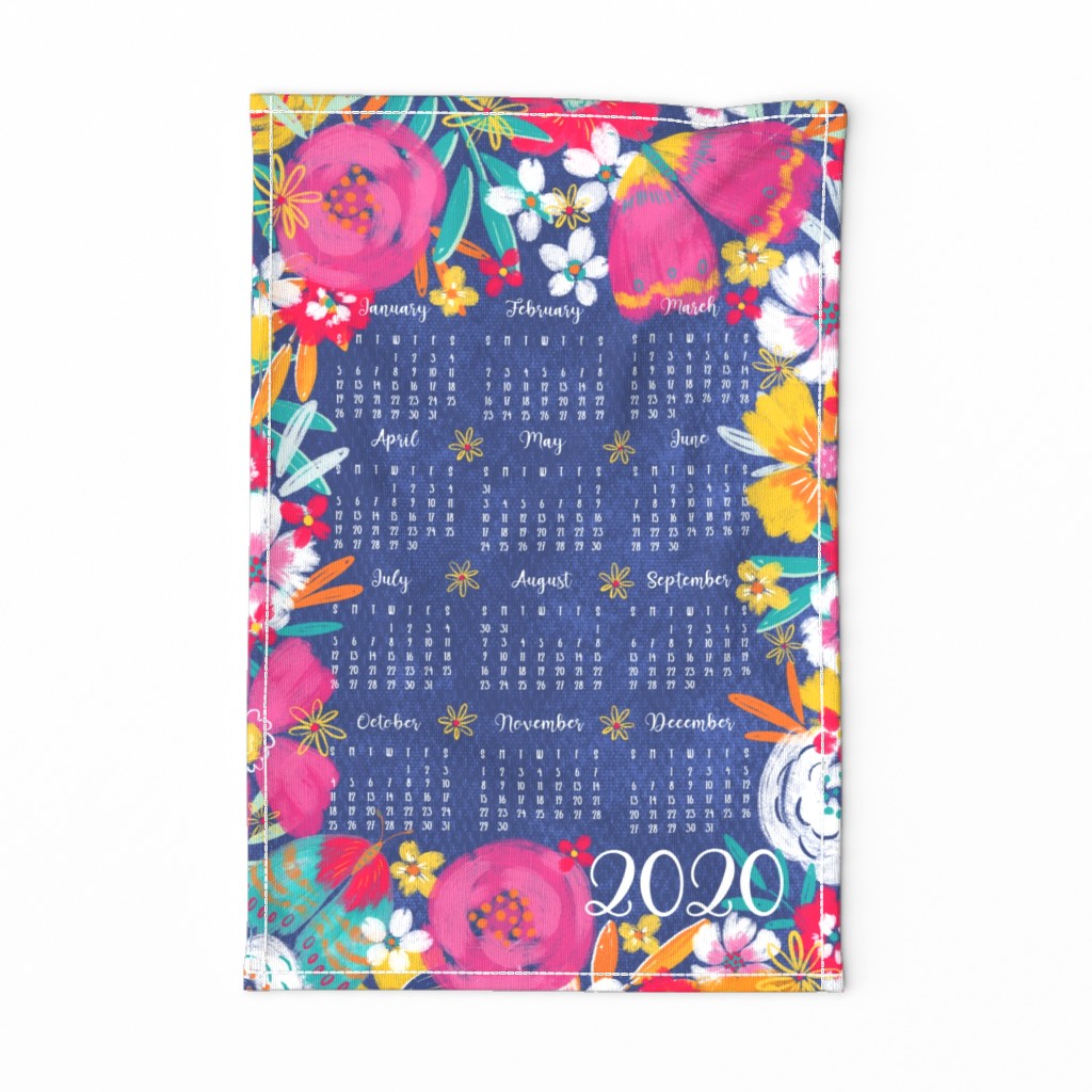 Harper Floral 2020 teatowel calendar