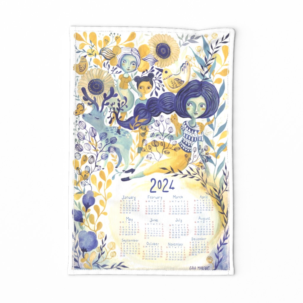 2024 watercolor calendar