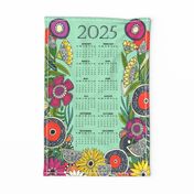 joie floral 2024 calendar tea towel