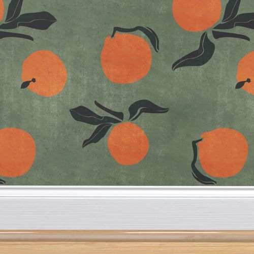 Peel-and-Stick Removable Wallpaper Jumbo Large Scale Clementines Erin Kendal 