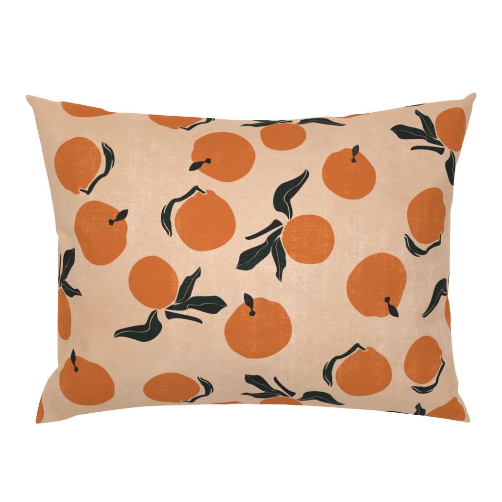 mid-century clementines on sandy beige