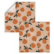 mid-century clementines on sandy beige